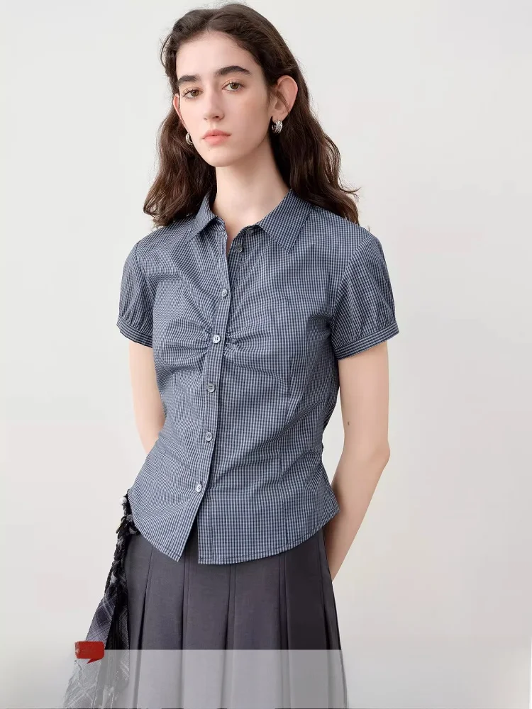 New Women's ort Sve irt Tailored Fit Commute Sle Plaid Turn-down Collar Waist-cinched Regular Length Cotton Blend
New Women's ort Sve irt Tailored Fit Commute Sle Plaid Turn-down Collar Waist-cinched Regular Length Cotton Blend