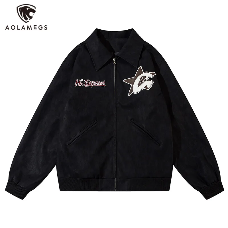 Men Y2K Jacket Letter Star Embroidered Baseball Uniform American Retro Distressed Coat Loose PU Leather Outwear Spring Autumn
Men Y2K Jacket Letter Star Embroidered Baseball Uniform American Retro Distressed Coat Loose PU Leather Outwear Spring Autumn