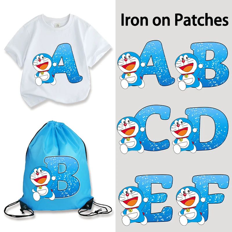 Cute Doraemoned Iron on Patches Letter A-Z Cartoon Print Heat Transfer Stickers Fashion Exquisite DIY Birthday Clothes Bag Gifts
Cute Doraemoned Iron on Patches Letter A-Z Cartoon Print Heat Transfer Stickers Fashion Exquisite DIY Birthday Clothes Bag Gifts