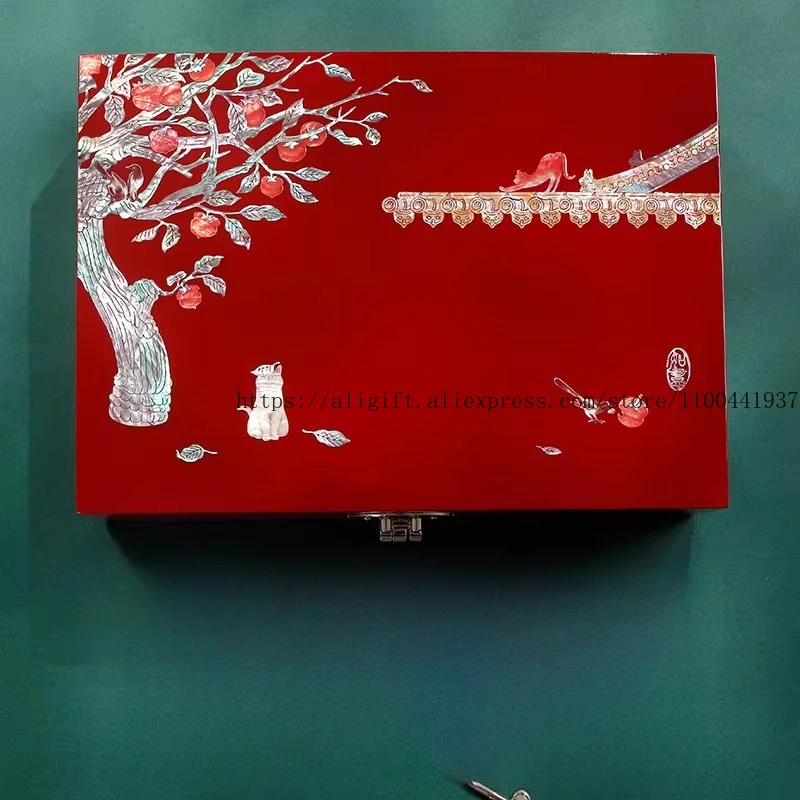 Шкатулка для драгоценностей в стиле Forbidden Palace, деревянный футляр с китайским лаком и инкрустацией из перламутра, императорская коллекция, подарок
Шкатулка для драгоценностей в стиле Forbidden Palace, деревянный футляр с китайским лаком и инкрустацией из перламутра, императорская коллекция, подарок