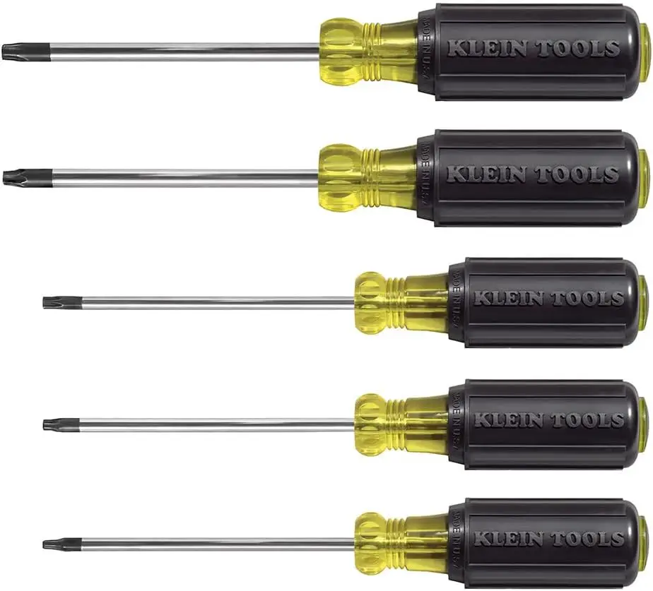 5-Piece TORX Screwdriver Set with Cushion Grip, T15-T30 Sizes, Made in USA
5-Piece TORX Screwdriver Set with Cushion Grip, T15-T30 Sizes, Made in USA