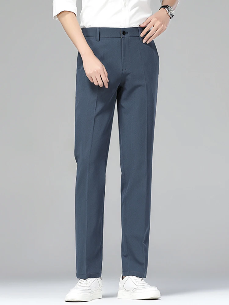 Summer Men's Pants Light&Thin Business Casual Stretch Slim Chinos Korean Fashion Classic Straight Long Male Formal Trousers
Summer Men's Pants Light&Thin Business Casual Stretch Slim Chinos Korean Fashion Classic Straight Long Male Formal Trousers