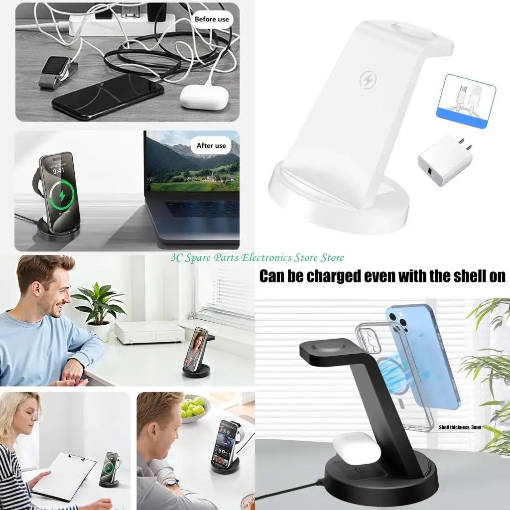 SZ Compactly Wireless Charging Station For Phone Watch Earphone Type C Cable
SZ Compactly Wireless Charging Station For Phone Watch Earphone Type C Cable
