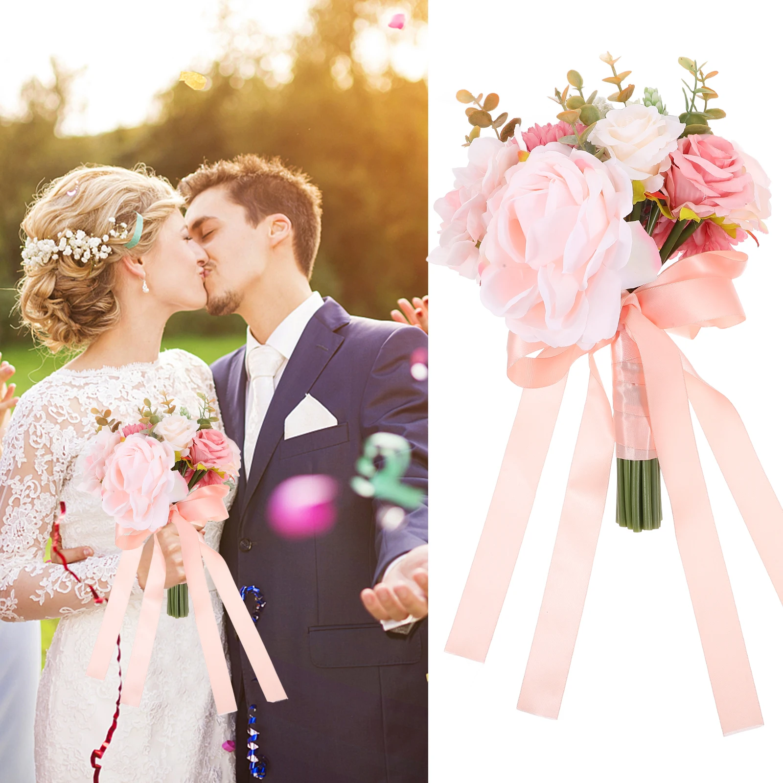 Simulated Rose Bridal Bouquet Wedding Flower Artificial Decoration Bride Centerpiece H held Flowers Bridal Bouquets
Simulated Rose Bridal Bouquet Wedding Flower Artificial Decoration Bride Centerpiece H held Flowers Bridal Bouquets