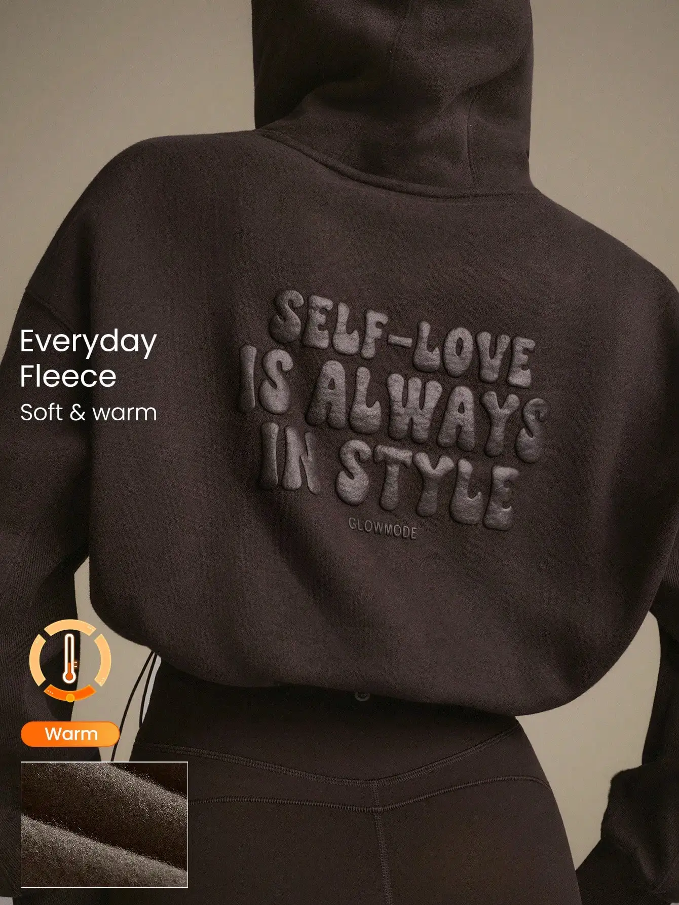 Women's Fleece Hoodie with 'Self-Love Is Always In Style' Print, Soft Warm Relaxed Fit for Autumn Winter Casual Wear
Women's Fleece Hoodie with 'Self-Love Is Always In Style' Print, Soft Warm Relaxed Fit for Autumn Winter Casual Wear