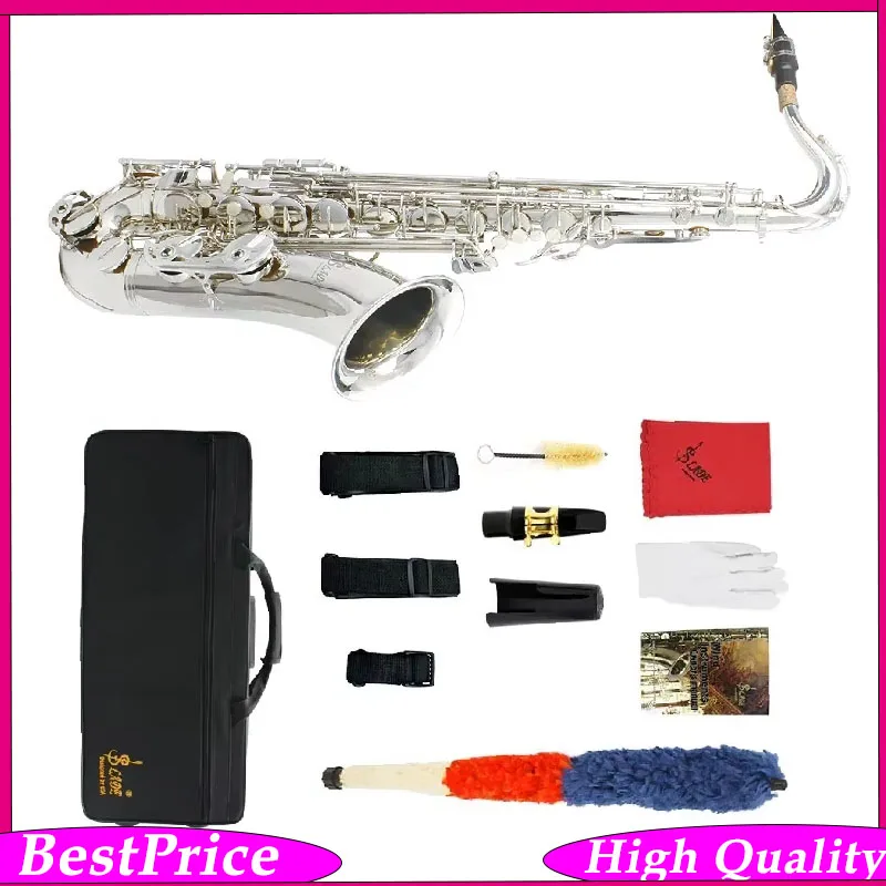  SLADE Bb Tenor Saxophone Professional Silver Plated Brass Tube Body Adjustable Features Complete Set with Accessories
SLADE Bb Tenor Saxophone Professional Silver Plated Brass Tube Body Adjustable Features Complete Set with Accessories