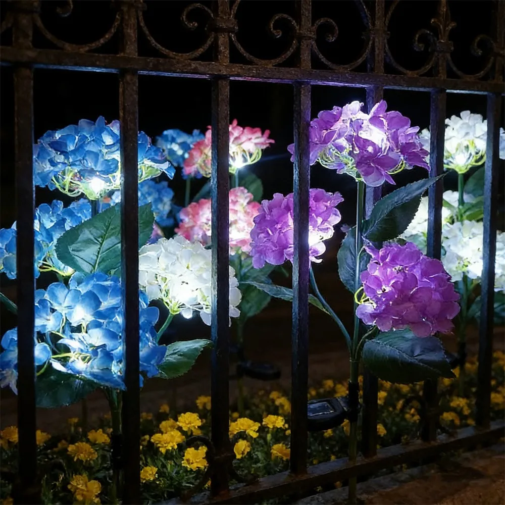Solar Garden Light Outdoor Hydrangea Light Waterproof LED Flowers Stake Light for Garden Pathway Backyard Landscape Decorative
Solar Garden Light Outdoor Hydrangea Light Waterproof LED Flowers Stake Light for Garden Pathway Backyard Landscape Decorative