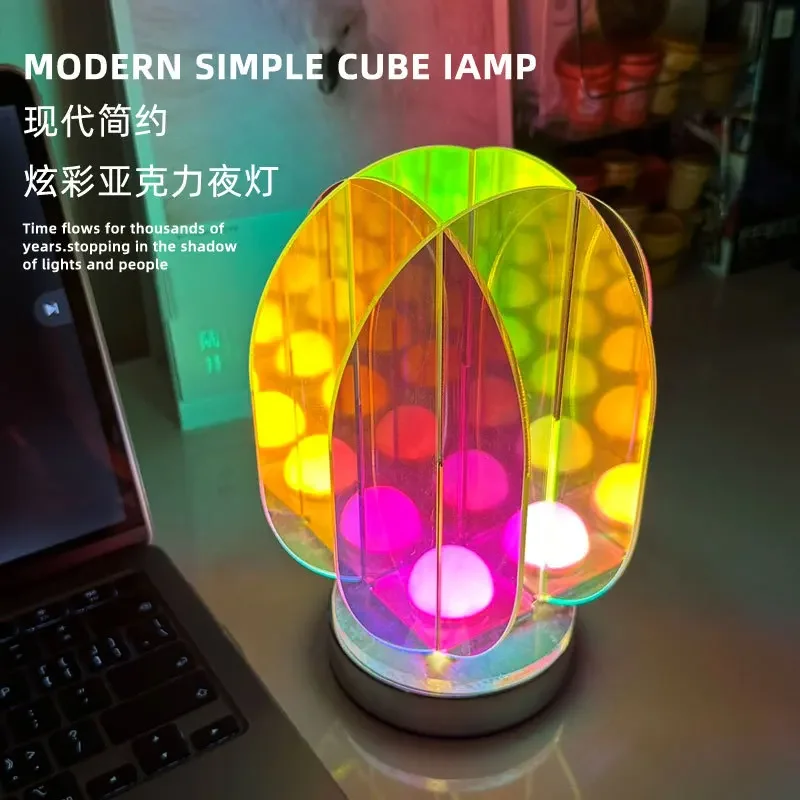 New colorful acrylic interior soft decoration simple art acrylic geometric art transparent colorful desk lamp
New colorful acrylic interior soft decoration simple art acrylic geometric art transparent colorful desk lamp