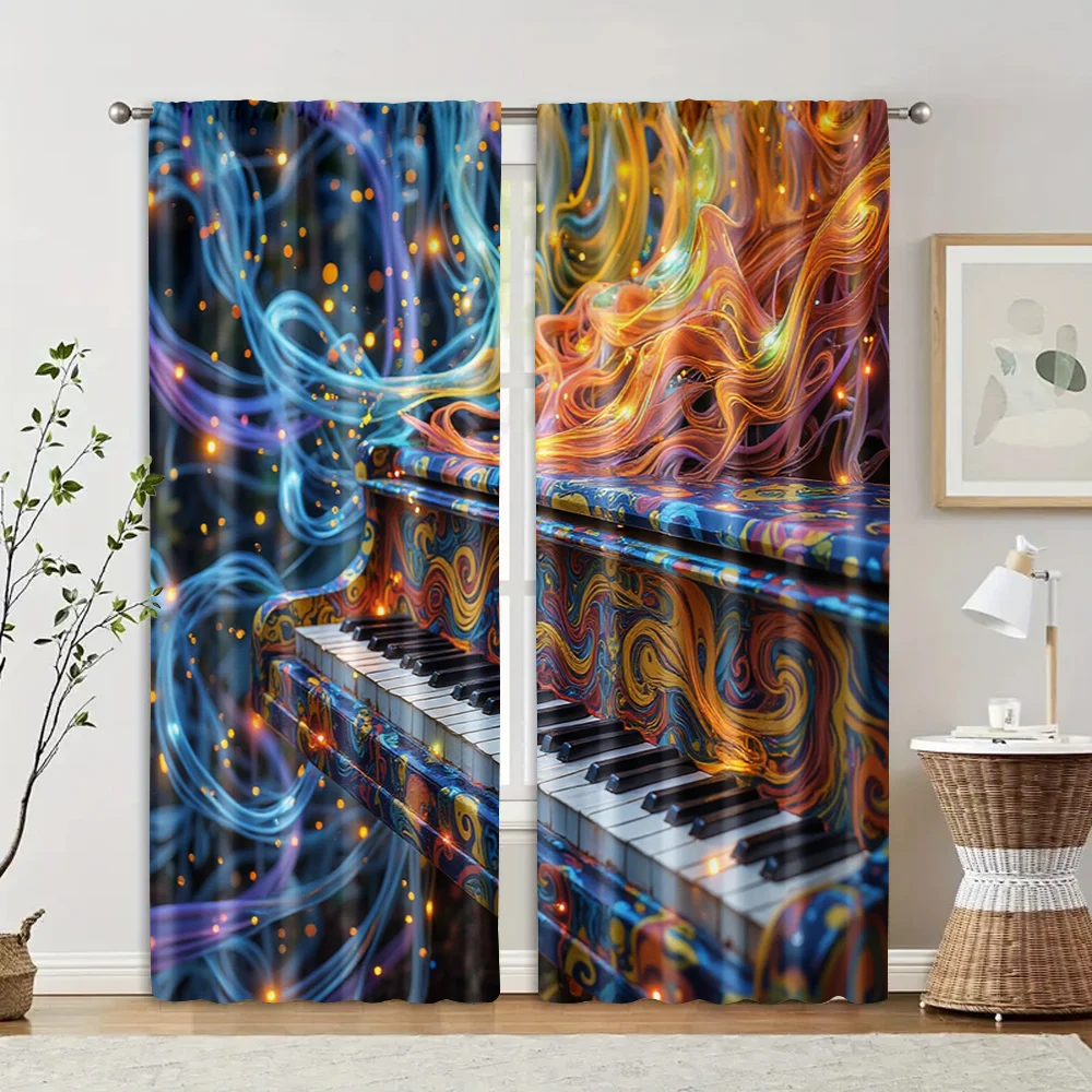 2 pcs, filtering curtains (excluding rods, non-movable, without batteries) Vibrant Piano Design for use in bedrooms and living
2 pcs, filtering curtains (excluding rods, non-movable, without batteries) Vibrant Piano Design for use in bedrooms and living