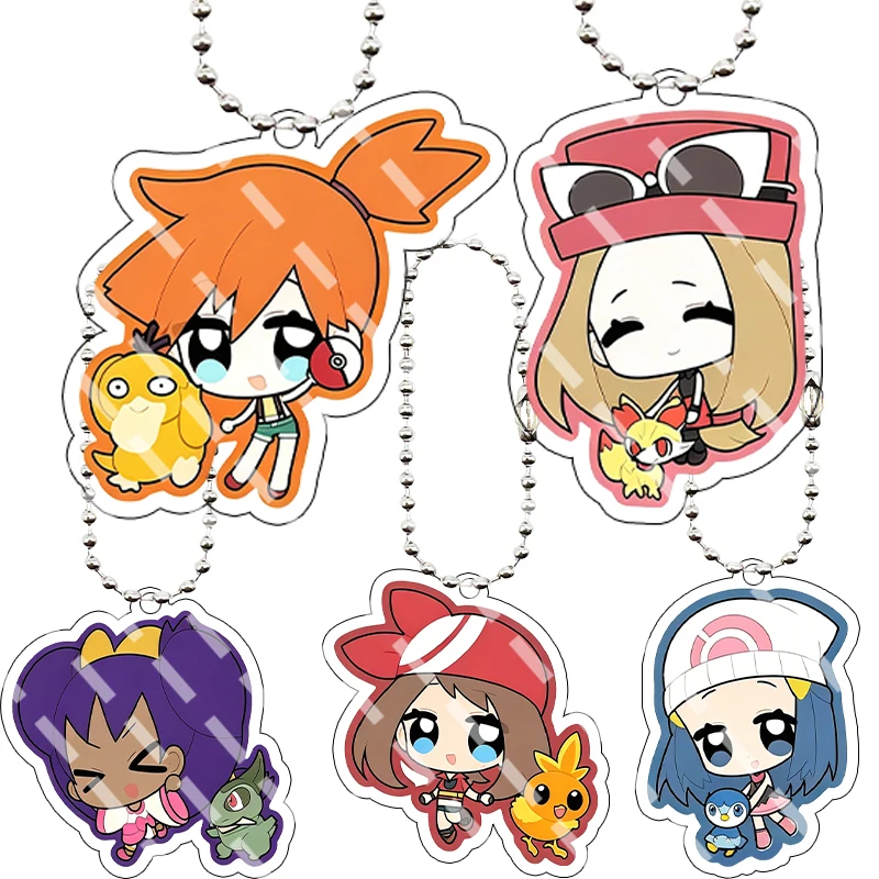 Trainers Pocket Monsters Acrylic Keychain Q Version Misty May Dawn Serena Cartoon Creativity Backpack Keyring Pendant Gifts Toys
Trainers Pocket Monsters Acrylic Keychain Q Version Misty May Dawn Serena Cartoon Creativity Backpack Keyring Pendant Gifts Toys