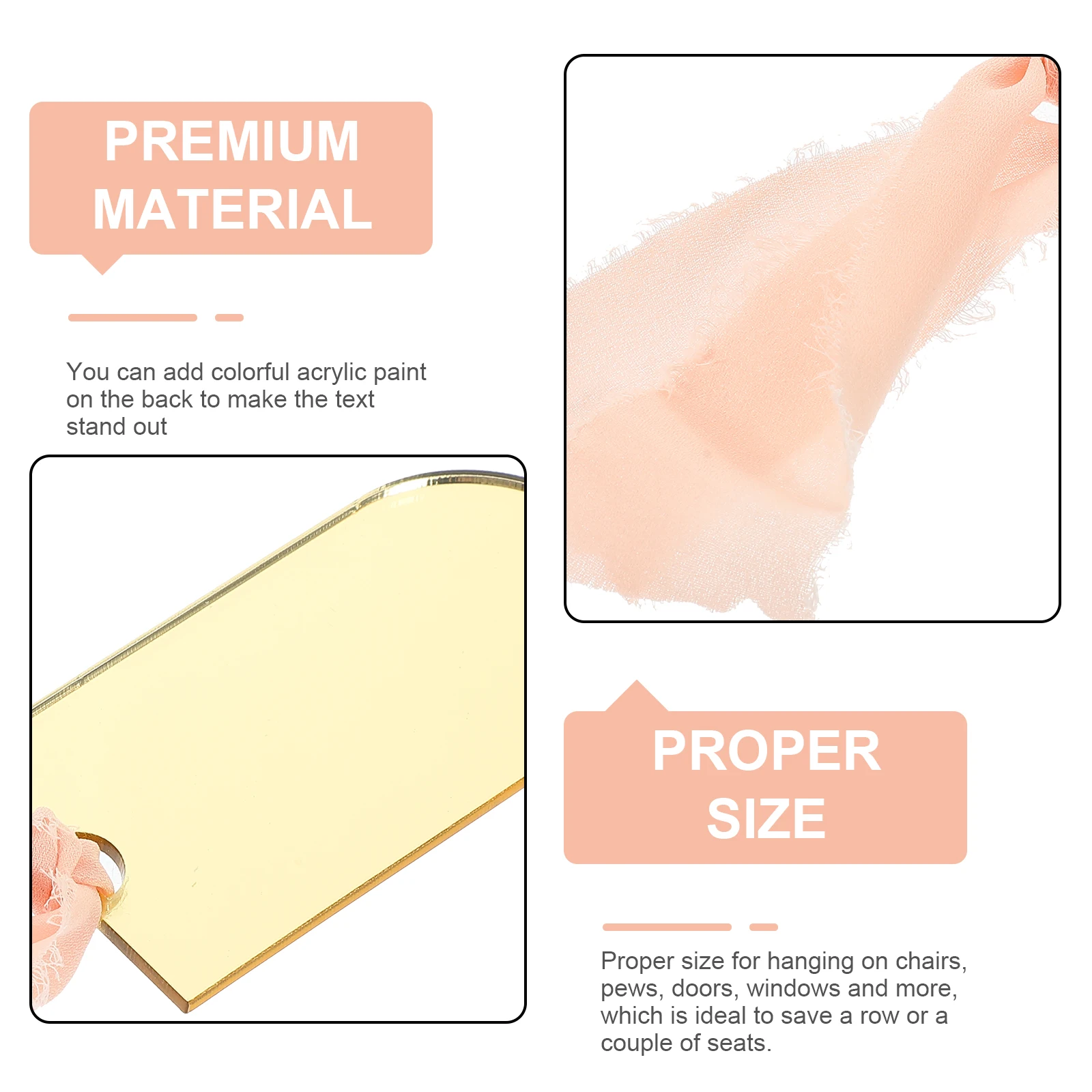 8Pcs Ribbon Reserved Signs Wedding Acrylic Arch Chair Hanging Tags Gold Mirror Indoor Outdoor Decor Seat Signs
8Pcs Ribbon Reserved Signs Wedding Acrylic Arch Chair Hanging Tags Gold Mirror Indoor Outdoor Decor Seat Signs