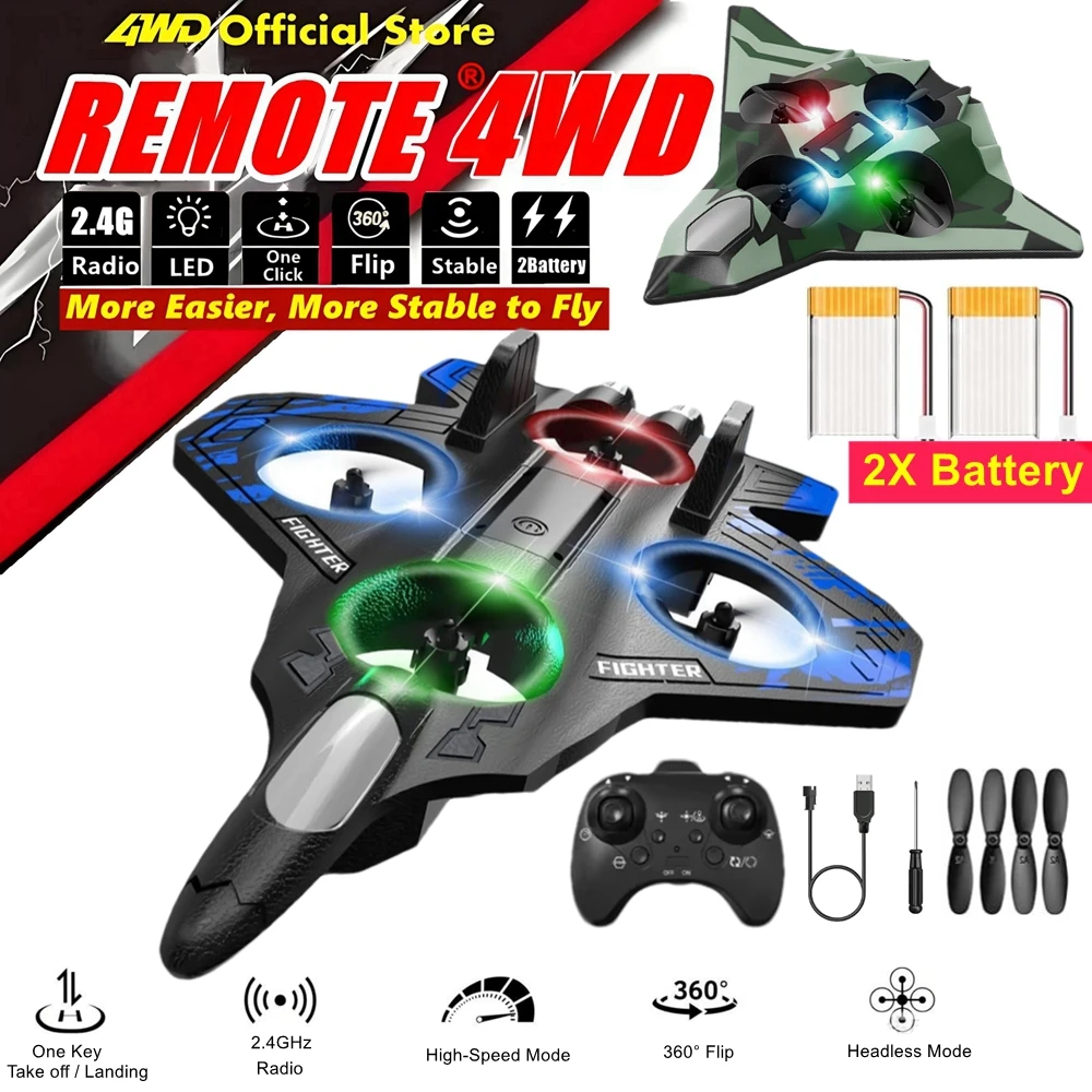 RC Airplane Foam Aircraft with Cool LED Light Electric Stunt Glider Remote Control Airplane 2.4G Radio Fighter Plane Toy Gift
RC Airplane Foam Aircraft with Cool LED Light Electric Stunt Glider Remote Control Airplane 2.4G Radio Fighter Plane Toy Gift