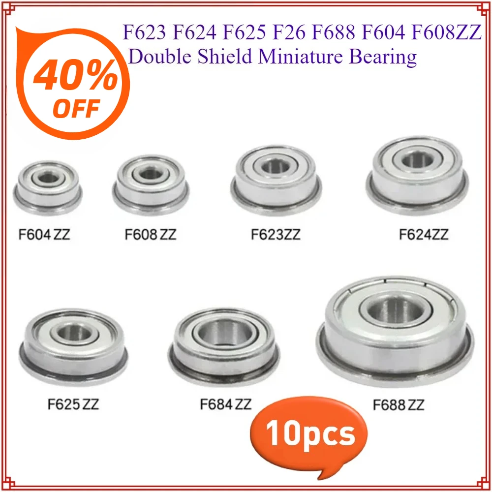 10pc F623 F624 F625 F26 F688 F604 F608ZZ Double Shield Miniature Bearing Steel Flange 3D Printer Accessories 8x25x22x7mm
10pc F623 F624 F625 F26 F688 F604 F608ZZ Double Shield Miniature Bearing Steel Flange 3D Printer Accessories 8x25x22x7mm