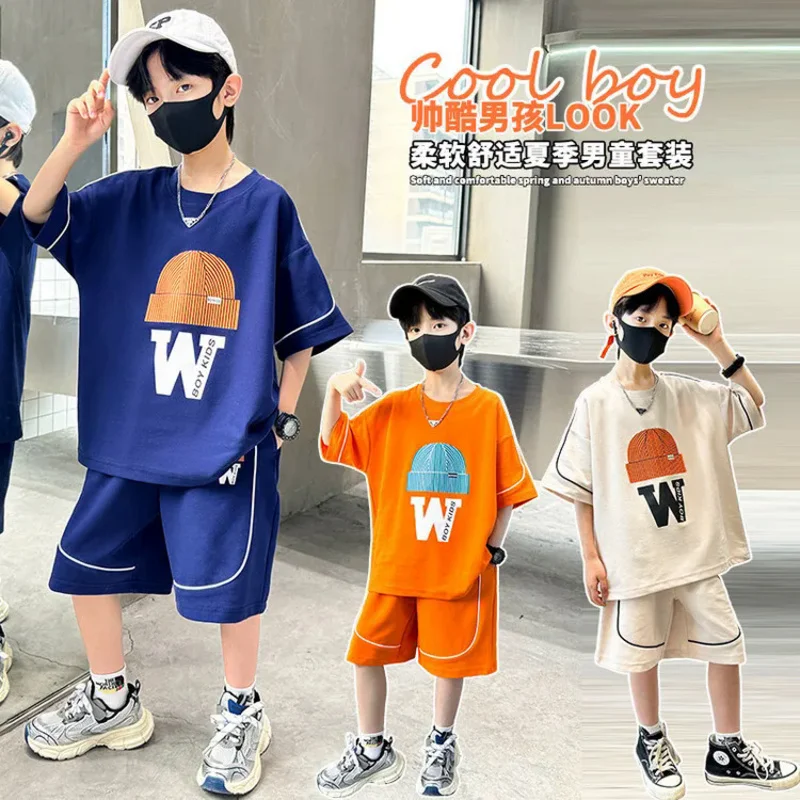 Boys Clothing Sets Tracksuit Teen Summer Outfit T-Shirt Shorts 6 7 8 9 10 11 12 13 14 15 Years Boys Children Clothing Suit Kids
Boys Clothing Sets Tracksuit Teen Summer Outfit T-Shirt Shorts 6 7 8 9 10 11 12 13 14 15 Years Boys Children Clothing Suit Kids