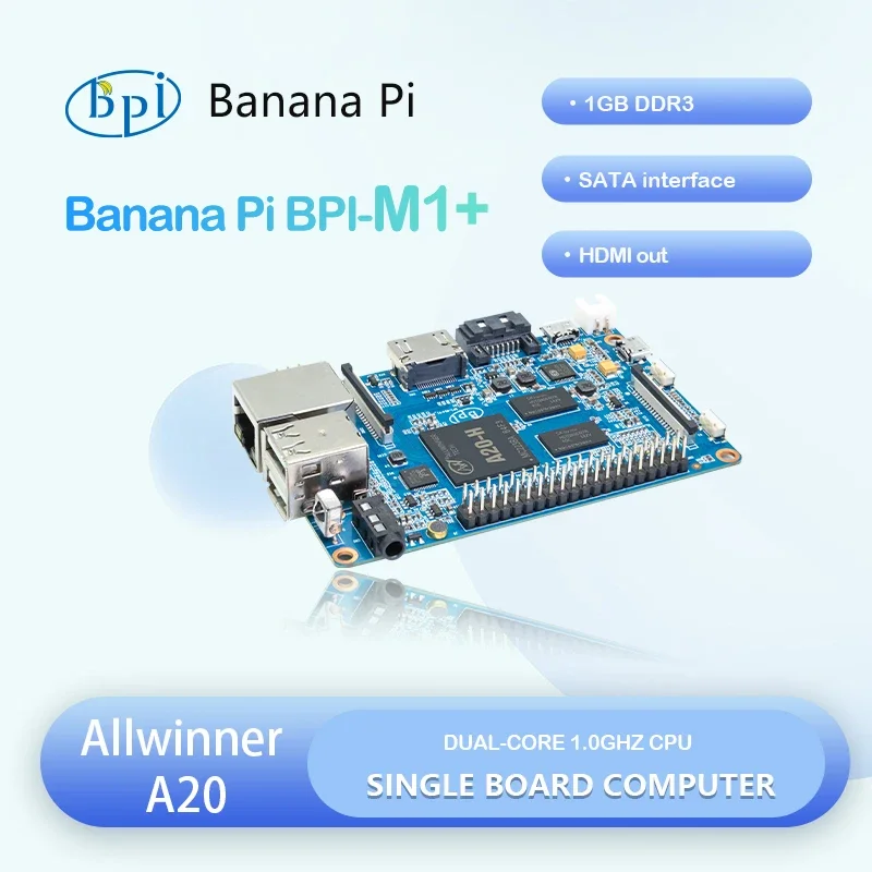 Banana Pi BPI-M1+ Allwinner A20 Dual-core Single Board Computer Open Source Hardware
Banana Pi BPI-M1+ Allwinner A20 Dual-core Single Board Computer Open Source Hardware