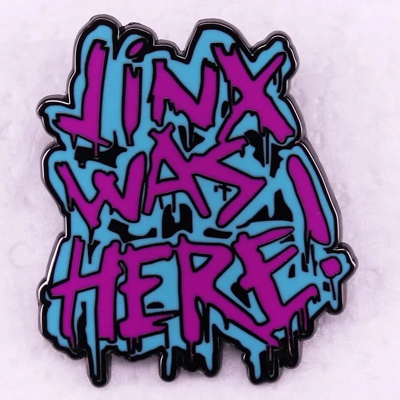 LOL Jinx Was Here League of Legends Cute Cartoon English Brooch Metal Badge Kawaii Periphery Accessories Adorkable Holiday Gift
LOL Jinx Was Here League of Legends Cute Cartoon English Brooch Metal Badge Kawaii Periphery Accessories Adorkable Holiday Gift