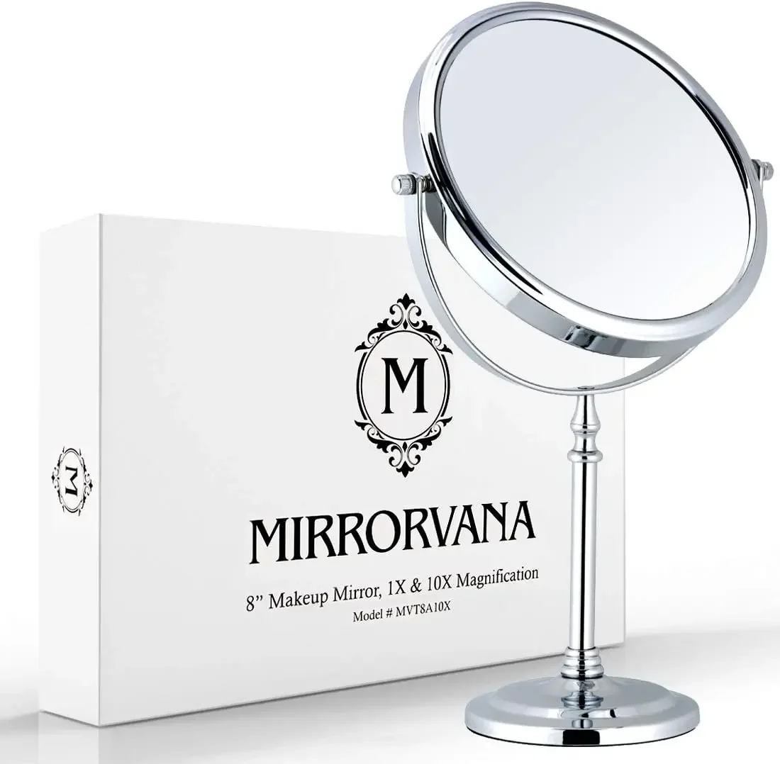 Large Double Sided 10X & 1X Magnifying Makeup Mirror with Stand, 15" Tall 8" Wide
Large Double Sided 10X & 1X Magnifying Makeup Mirror with Stand, 15" Tall 8" Wide