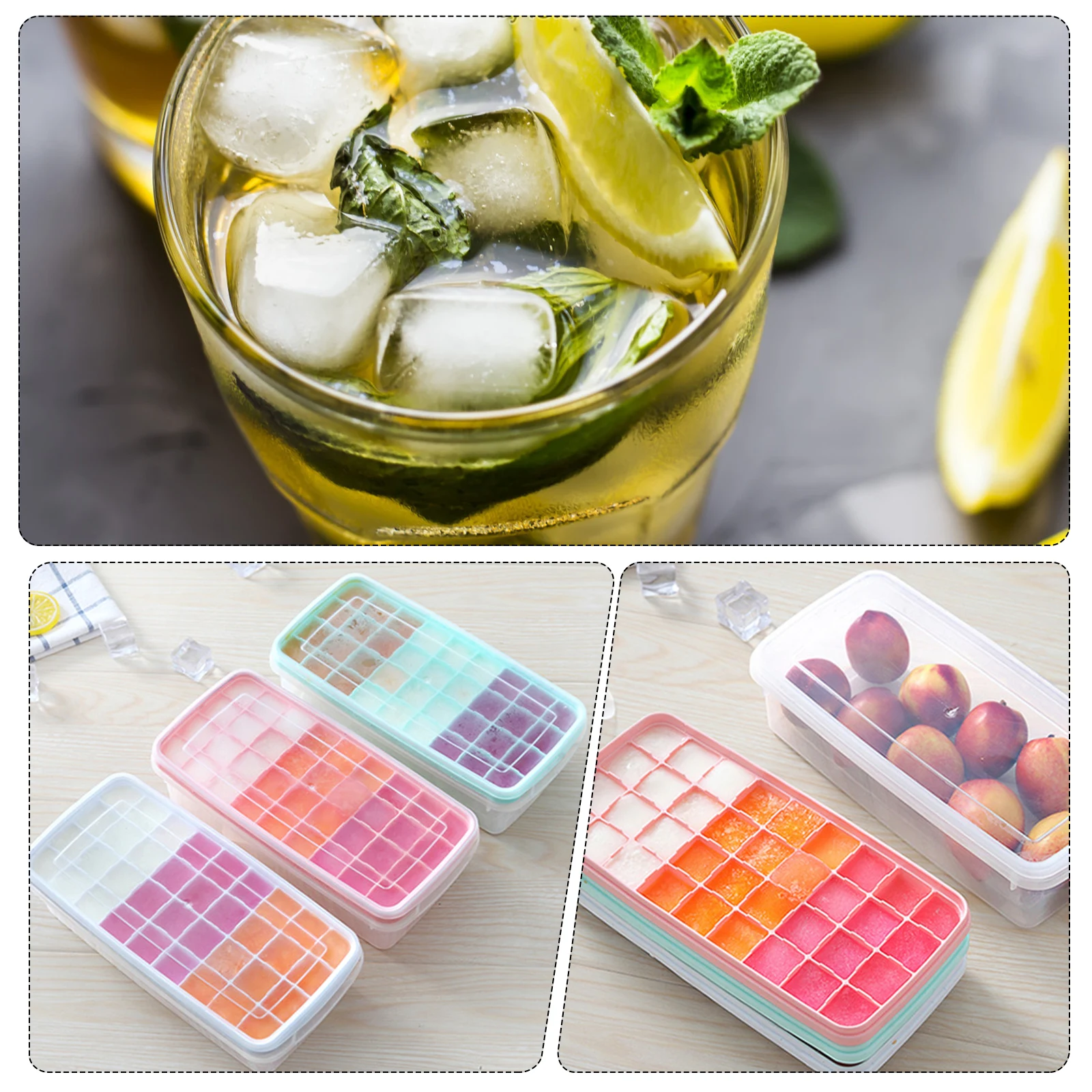 Silicone Ice Tray Mold Cube Making Tool Home Use Kitchen Creative Silica Gel Ice Box Tray Shape Drink Joy Fun Saving Space
Silicone Ice Tray Mold Cube Making Tool Home Use Kitchen Creative Silica Gel Ice Box Tray Shape Drink Joy Fun Saving Space