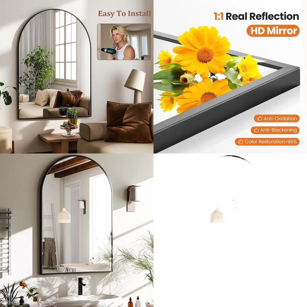 Зеркало в арочной черной раме 20x30, современное, для ванной, гостиной, спальни и прихожей
Зеркало в арочной черной раме 20x30, современное, для ванной, гостиной, спальни и прихожей