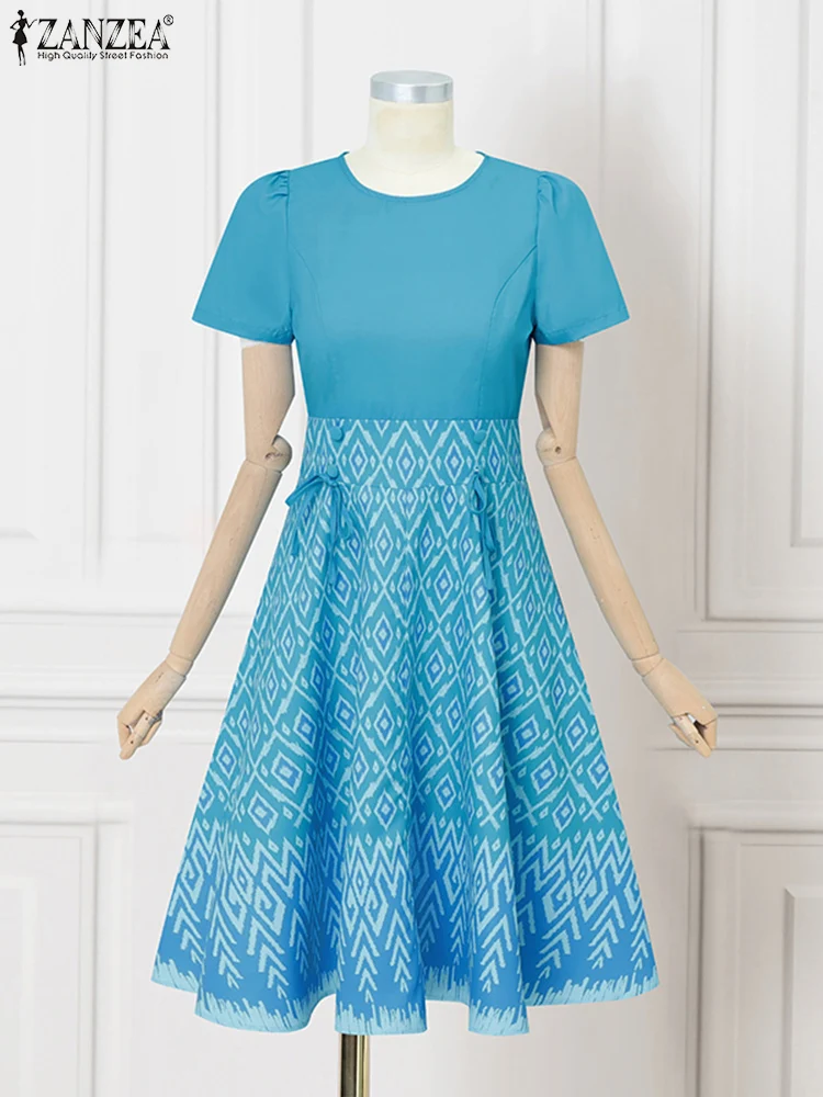 2025 ZANZEA Vintage Women Bow Print Summer Dress Short Sleeve Fashion A-Line Sundress Casual Bohemian Midi Vestidos Long Robe
2025 ZANZEA Vintage Women Bow Print Summer Dress Short Sleeve Fashion A-Line Sundress Casual Bohemian Midi Vestidos Long Robe