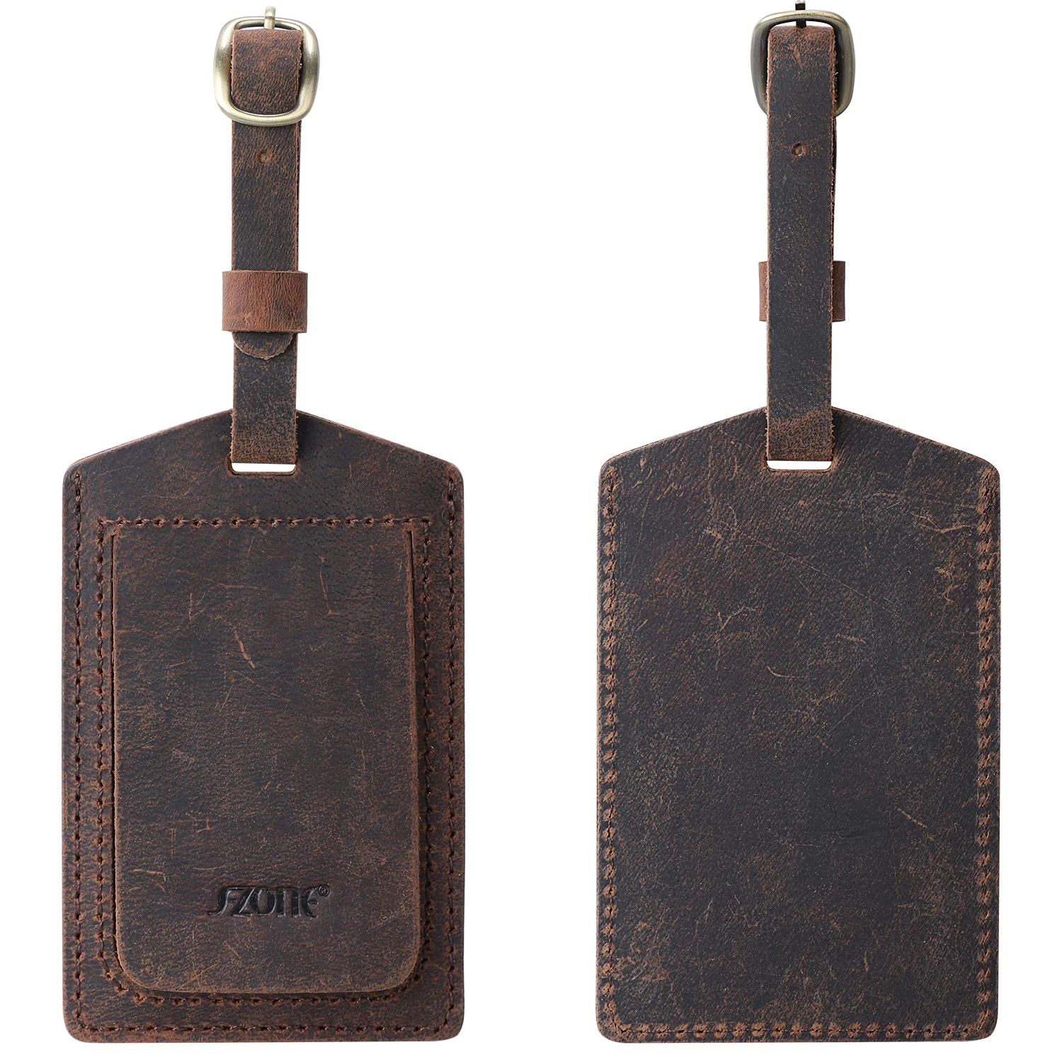S-ZONE Leather Luggage Baggage Tags ID Label for Suitcases Backpack 2 Pieces Set
S-ZONE Leather Luggage Baggage Tags ID Label for Suitcases Backpack 2 Pieces Set