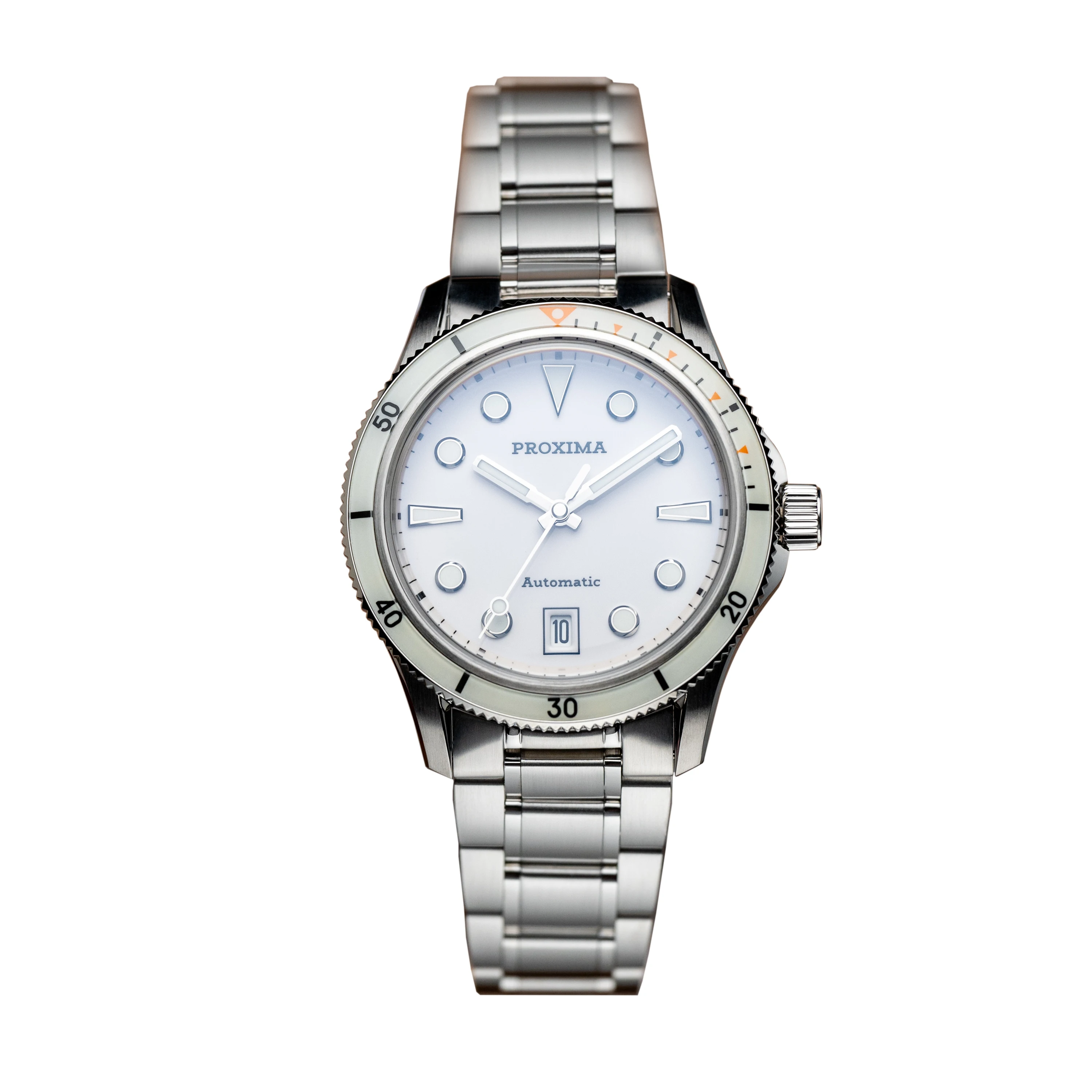 Proxima Men Automatic Watch 39mm Mechanical Wristwatch Diver 10Bar Waterproof BGW-9 Luminous Sapphire Enamel Dial NH35
Proxima Men Automatic Watch 39mm Mechanical Wristwatch Diver 10Bar Waterproof BGW-9 Luminous Sapphire Enamel Dial NH35