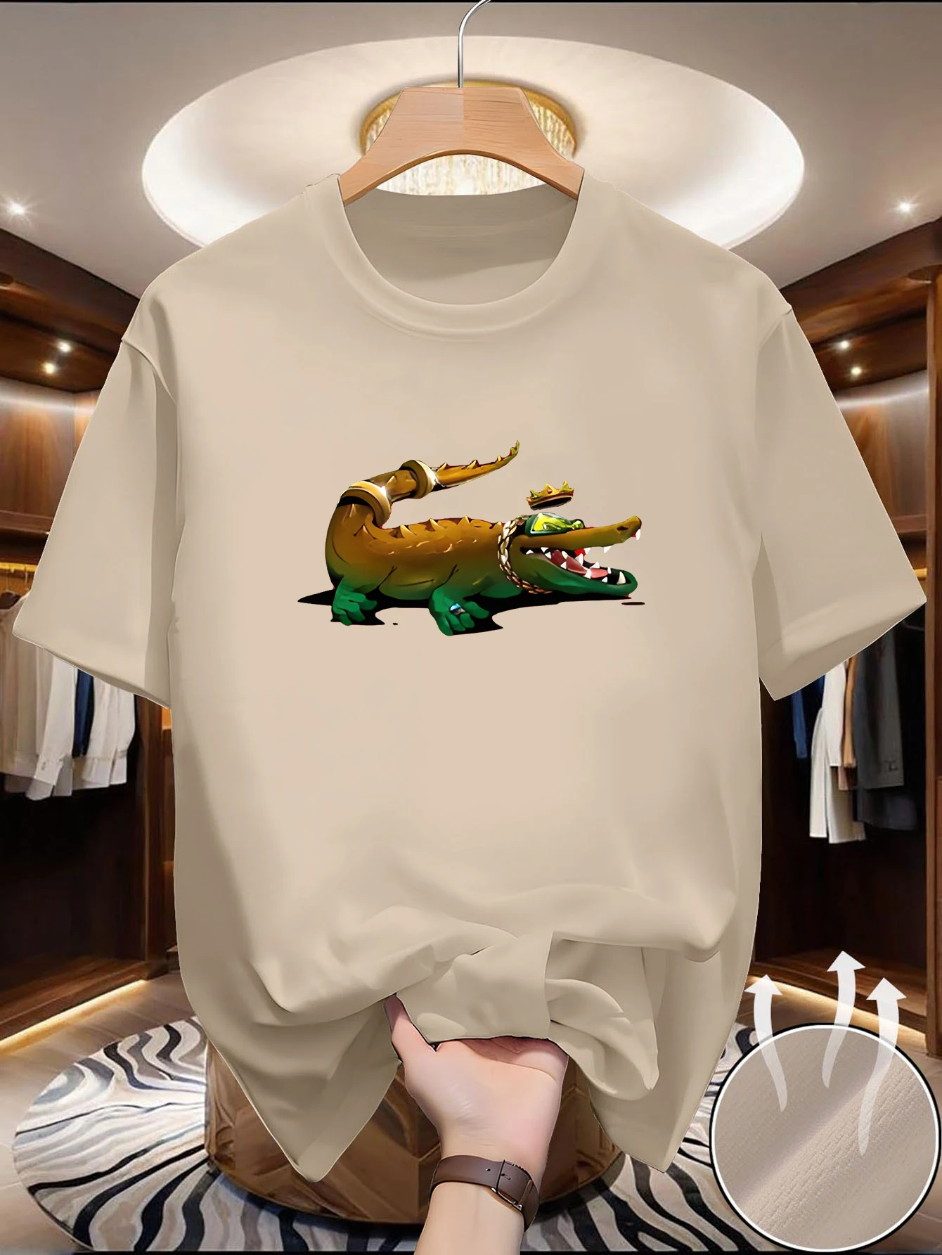 Men‘s Round Neck Running T-shirt Spring/Summer Thin Top Crocodile Emperor print Quick Dry Short Sleeve Breathable Fitness Sports
Men‘s Round Neck Running T-shirt Spring/Summer Thin Top Crocodile Emperor print Quick Dry Short Sleeve Breathable Fitness Sports