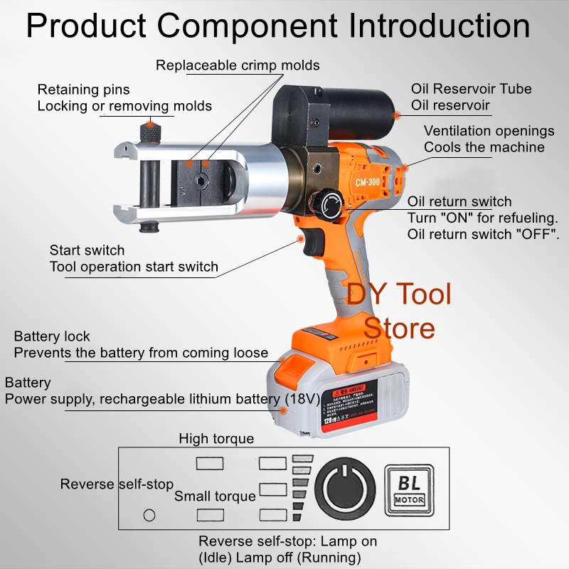 Small portable lithium voltage wire pliers, copper aluminum terminal crimping pliers, lithium electric pliers
Small portable lithium voltage wire pliers, copper aluminum terminal crimping pliers, lithium electric pliers