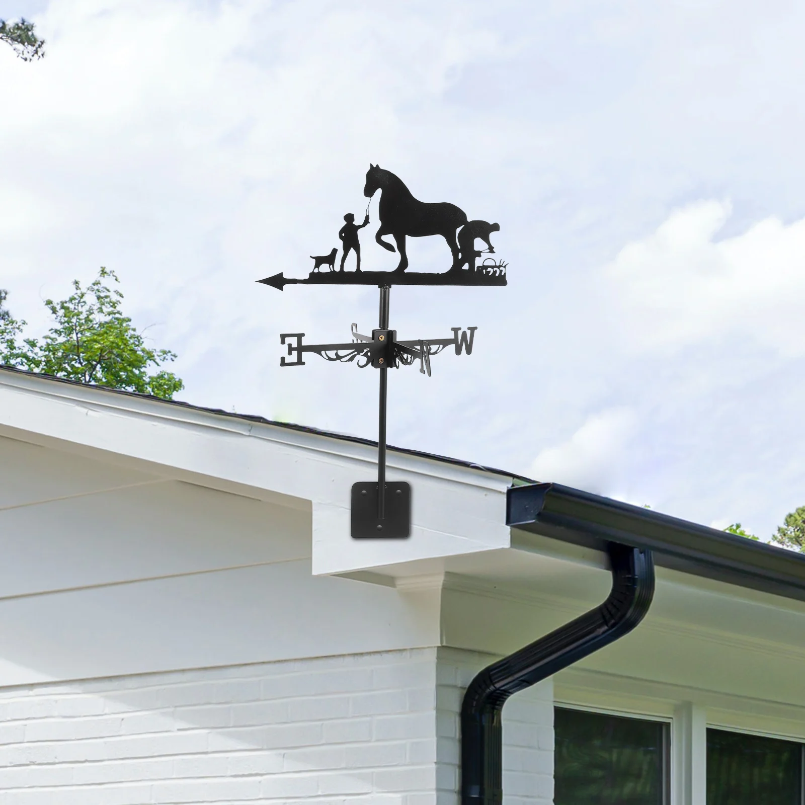 Farm Wind Vane Durable Iron Weather Direction Indicator for Garden Yard Decor Outdoor Roof Mount weathervane lawn
Farm Wind Vane Durable Iron Weather Direction Indicator for Garden Yard Decor Outdoor Roof Mount weathervane lawn
