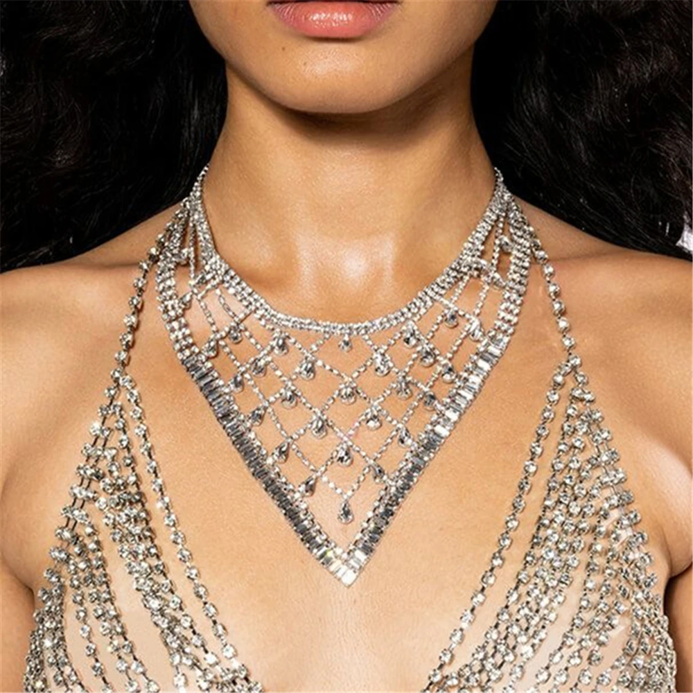 Bohemia Crystal Geometric Big Pendant Necklace Dinner Jewelry for Women Luxury Rhinestone V Shape Choker Necklace Collar
Bohemia Crystal Geometric Big Pendant Necklace Dinner Jewelry for Women Luxury Rhinestone V Shape Choker Necklace Collar