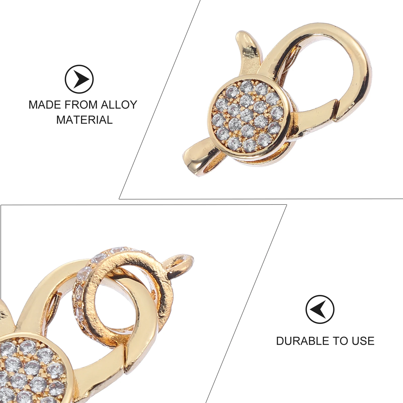 2pcs Gold Lobster Claw Clasps Alloy for Necklaces Bracelets DIY Jewelry Supplies Repair Closures Lightweight Small Accessories
2pcs Gold Lobster Claw Clasps Alloy for Necklaces Bracelets DIY Jewelry Supplies Repair Closures Lightweight Small Accessories