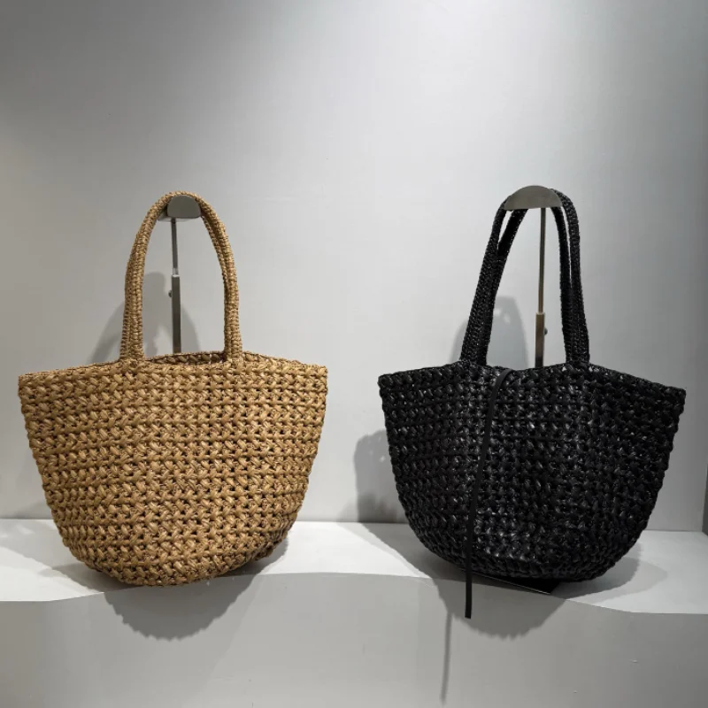 Brand Raffia Grass Woven Basket Bag Women's Stylish Bucket Bag Casual Commuter Tote Summer Beach Vacation Straw Handbag
Brand Raffia Grass Woven Basket Bag Women's Stylish Bucket Bag Casual Commuter Tote Summer Beach Vacation Straw Handbag