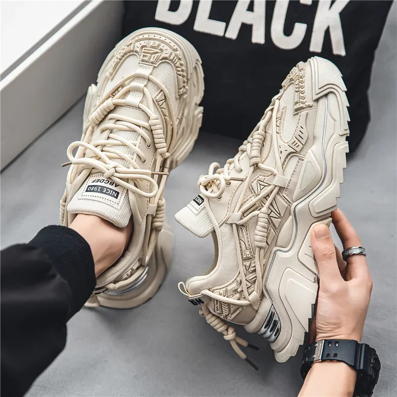 Platform Men Shoes Fashion Clunky Sneakers Men Casual Shoes Breathable Sports Dad Shoes Male Fitness Footwear 2023
Platform Men Shoes Fashion Clunky Sneakers Men Casual Shoes Breathable Sports Dad Shoes Male Fitness Footwear 2023