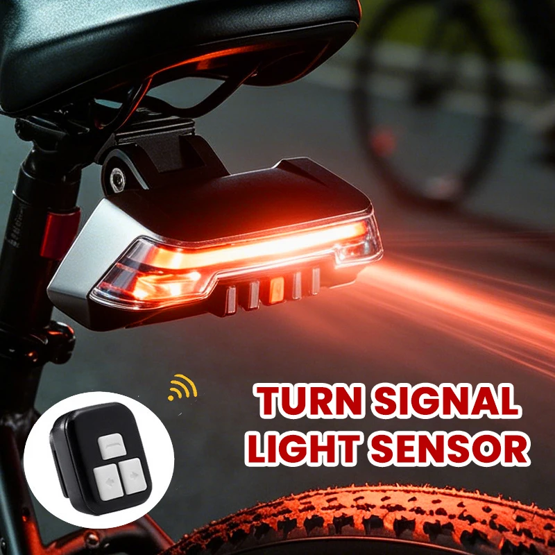 Bike Rear Light 18650 Build-in Rechargeable COB Cycling Rear Turn Signal Sensor Wireless Remote Control Bicycle Tail MTB Light
Bike Rear Light 18650 Build-in Rechargeable COB Cycling Rear Turn Signal Sensor Wireless Remote Control Bicycle Tail MTB Light