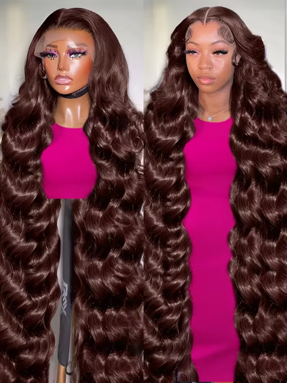 #4 Chocolate Brown Body Wave 13x4 HD Lace Full Frontal Wig 13x6 lace Front Colored 38 46 Inch Human Hair Wigs For Black Women
#4 Chocolate Brown Body Wave 13x4 HD Lace Full Frontal Wig 13x6 lace Front Colored 38 46 Inch Human Hair Wigs For Black Women