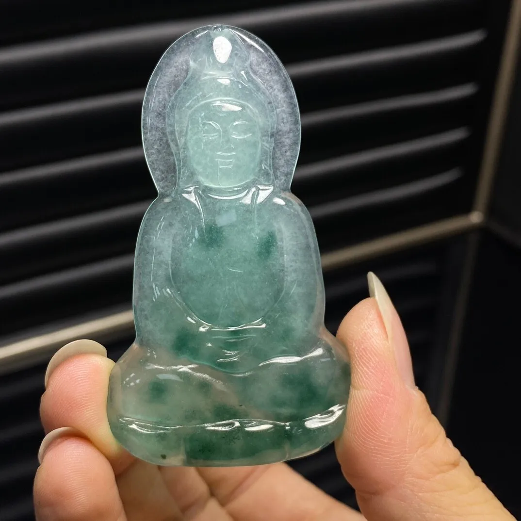 Certified Natural Ice Green jade Jadeite Carved Guanyin Pendant & Necklaces
Certified Natural Ice Green jade Jadeite Carved Guanyin Pendant & Necklaces