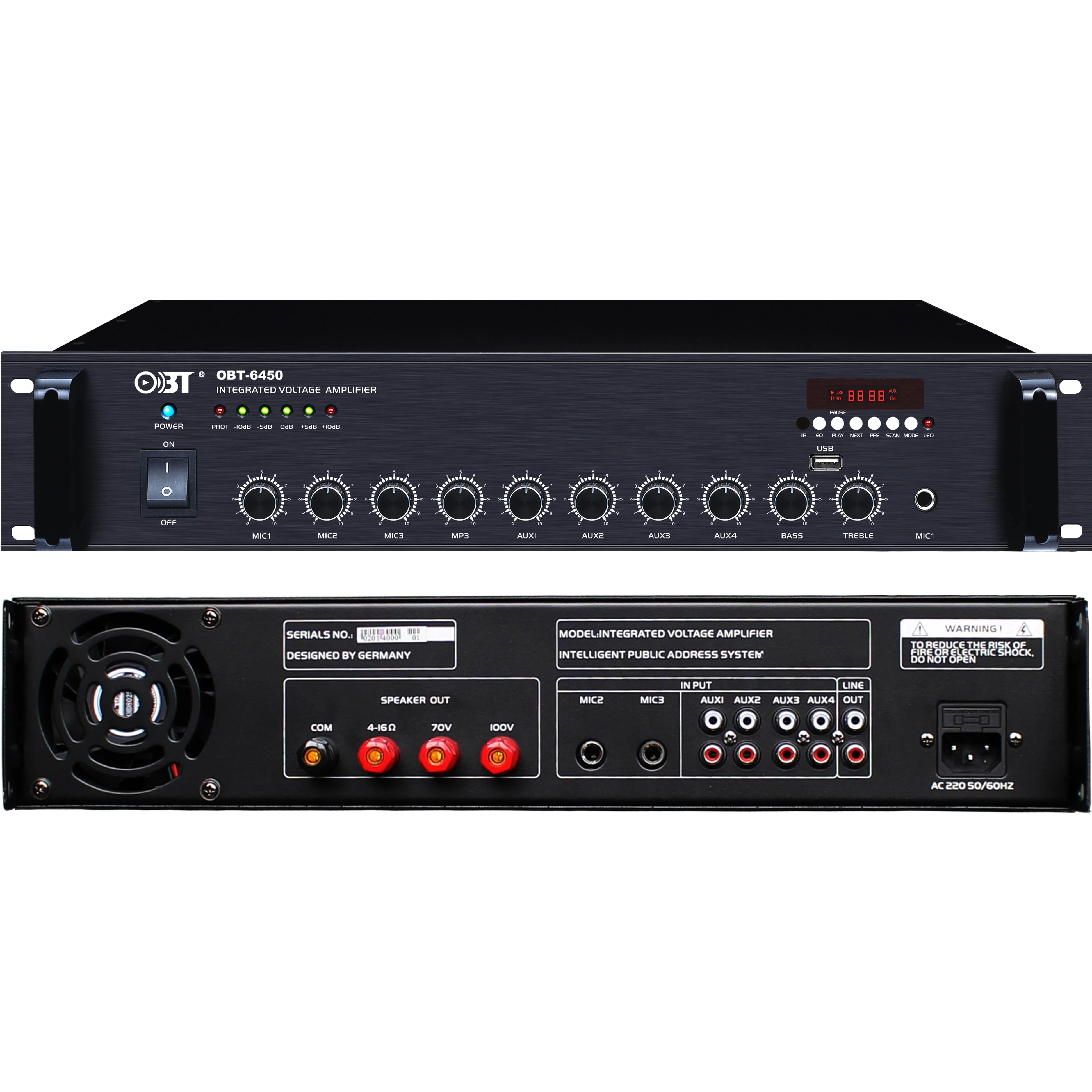 Obt-6450 450 Watt 1.5u Standard 19-inch Dj Amplifier Price Usb Audio Power Amplifier
Obt-6450 450 Watt 1.5u Standard 19-inch Dj Amplifier Price Usb Audio Power Amplifier