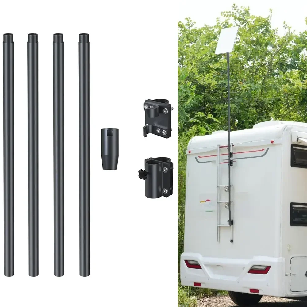 Flagpole Mounting Kit For Starlink For GEN 2 For 1 Inch Ladder Rails For 10ft Telescopic Pole Rod RV Pole Mount Mount Kit