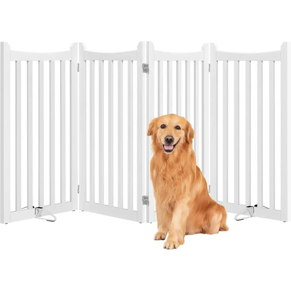 Extra Tall 4-Panel Wooden Pet Gate, 79.5 Long x 36 High, for Dogs, Indoor, Stairs, Doorways, Halls, Kitchen, White
Extra Tall 4-Panel Wooden Pet Gate, 79.5 Long x 36 High, for Dogs, Indoor, Stairs, Doorways, Halls, Kitchen, White