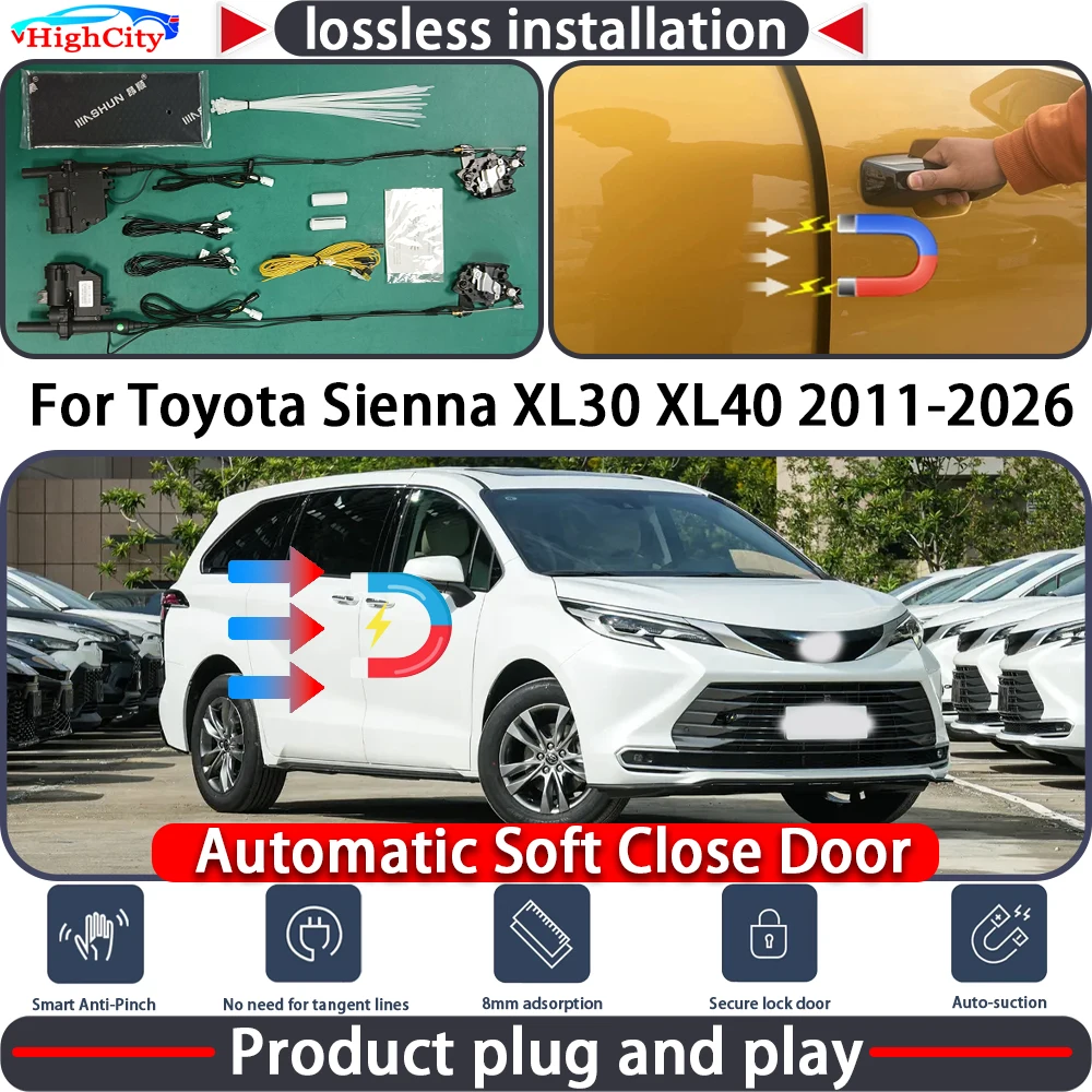 Электрический привод замка двери HighCity для Toyota Sienna XL30 XL40 2011-2026: система плавного закрывания и автоматического открывания дверей
Электрический привод замка двери HighCity для Toyota Sienna XL30 XL40 2011-2026: система плавного закрывания и автоматического открывания дверей