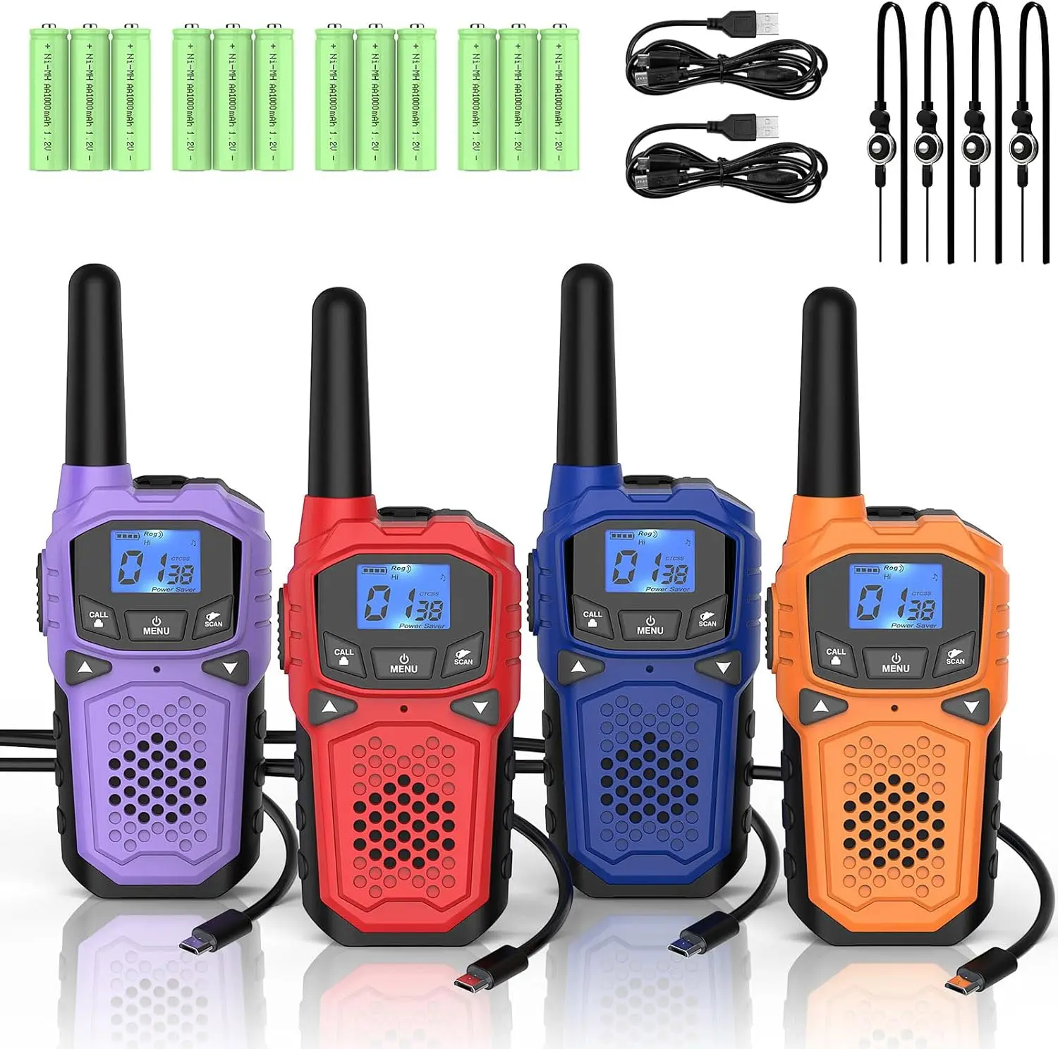 Long Range Walkie Talkies for Adults, 2 Way Radios for Camping Hiking, SOS Siren, NOAA Weather Alert, 4 Pack
Long Range Walkie Talkies for Adults, 2 Way Radios for Camping Hiking, SOS Siren, NOAA Weather Alert, 4 Pack