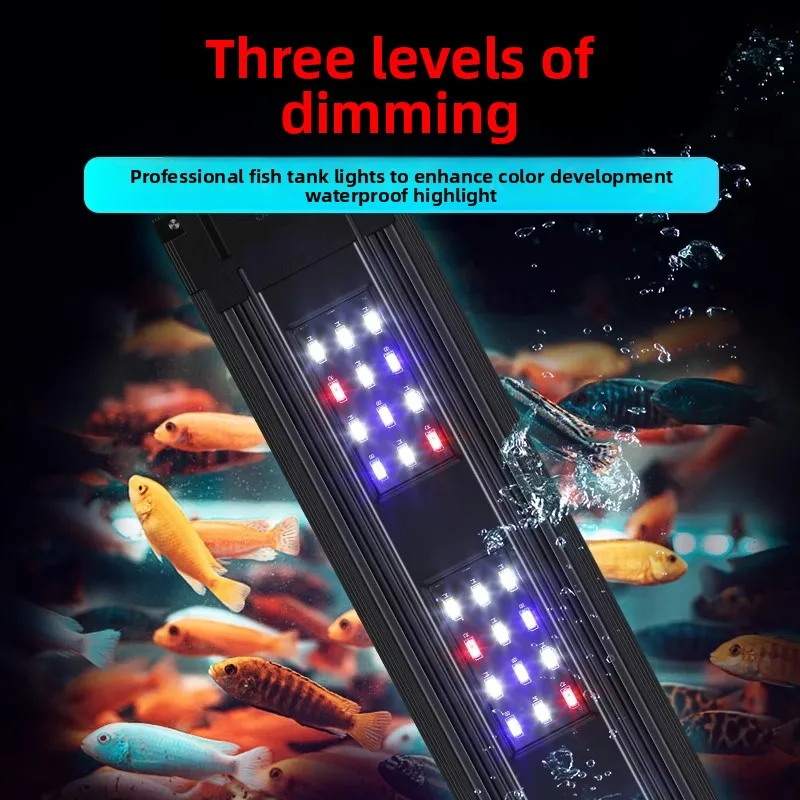 Fish Tank Light LED Waterproof Aquatic Plant Light Full Spectrum Aquarium Special Light Stand 3-speed Dimming Brighten
Fish Tank Light LED Waterproof Aquatic Plant Light Full Spectrum Aquarium Special Light Stand 3-speed Dimming Brighten