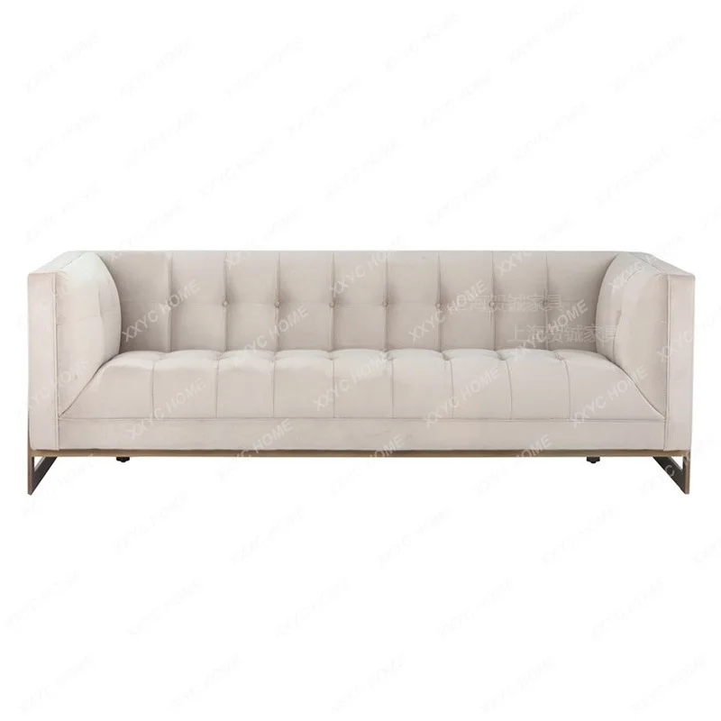 L living room fabric sofa light luxury metal triple combination model room reception sofa post-modern furniture
L living room fabric sofa light luxury metal triple combination model room reception sofa post-modern furniture