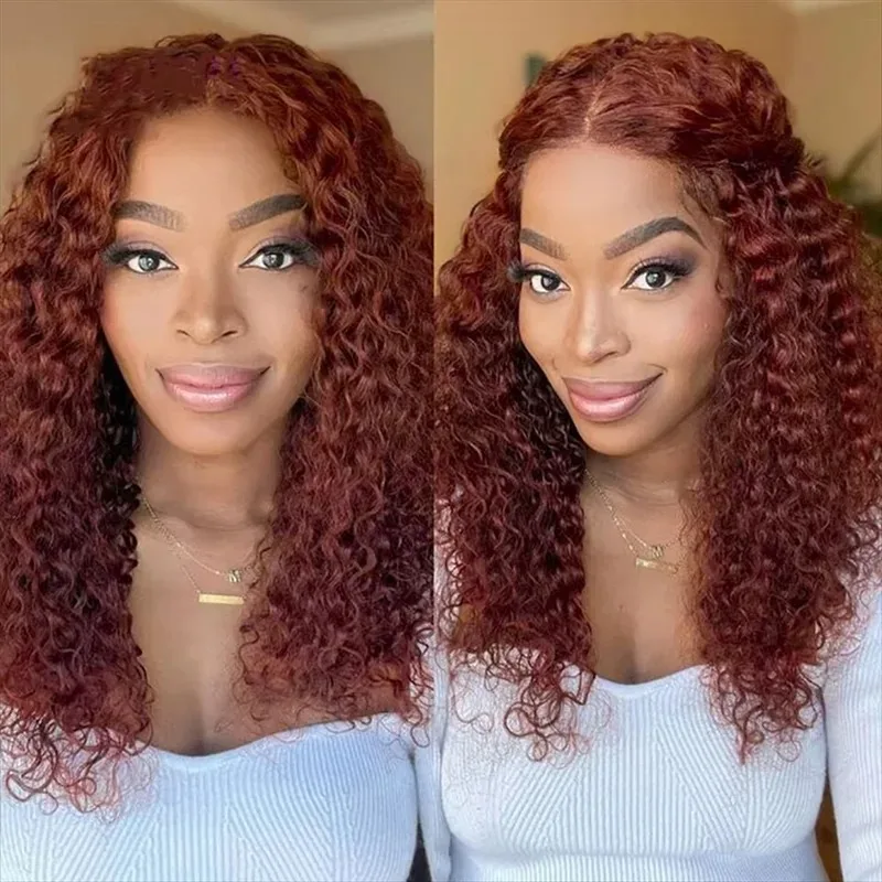 5x5 HD Transparent Lace Frontal Wigs Reddish Brown Colored 4x4 Closure Wigs For Women 250% Density Deep Curly 13x6 Lace Frontal
5x5 HD Transparent Lace Frontal Wigs Reddish Brown Colored 4x4 Closure Wigs For Women 250% Density Deep Curly 13x6 Lace Frontal