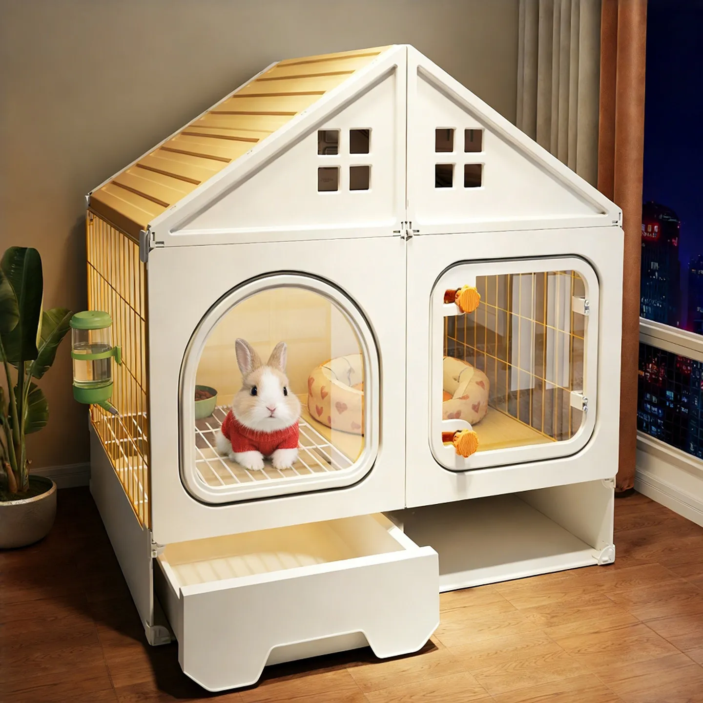 Large Rabbit Cage Indoor Villa with Toilet Easy Clean Hutch for Dwarf Rabbits Guinea Pigs
Large Rabbit Cage Indoor Villa with Toilet Easy Clean Hutch for Dwarf Rabbits Guinea Pigs