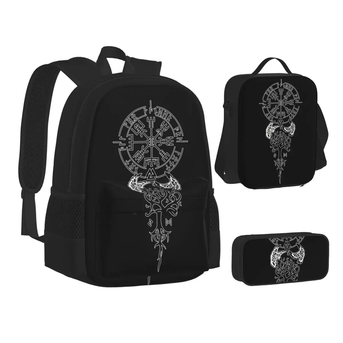 Retro Viking SymbolCompass Vegvisir Nordic RuneCelticBackpacksChildren SchoolBagsKids Rucksack Lunch Bag Pen Bag Three-Piece Set
Retro Viking SymbolCompass Vegvisir Nordic RuneCelticBackpacksChildren SchoolBagsKids Rucksack Lunch Bag Pen Bag Three-Piece Set
