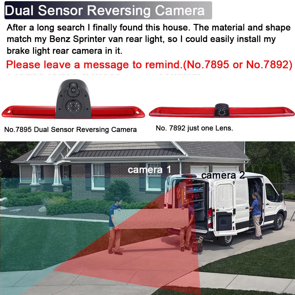 HD Double reversing camera For VW Crafter 30-35 Bus 30-50 Kasten 2E 2F 2.5 TDI 2006/04-2011/07
HD Double reversing camera For VW Crafter 30-35 Bus 30-50 Kasten 2E 2F 2.5 TDI 2006/04-2011/07
