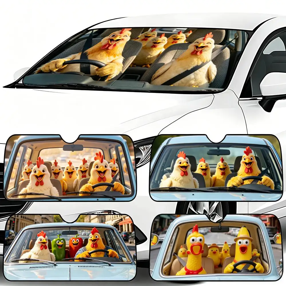 S-Screaming Chicken-S Sun Visor Car Windshield Sunshade Foldable Automotive Protection Sun Block Cover
S-Screaming Chicken-S Sun Visor Car Windshield Sunshade Foldable Automotive Protection Sun Block Cover