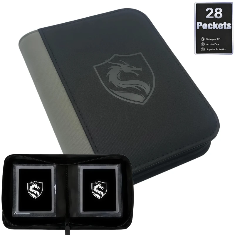 1 Pocket-Style Toploader Binder, Which Can Hold 28 Cards or 28 Card Sleeves, Suitable for 3X4 Size Hard-Shell Toploaders, Can Be Used for Tcg, Sports, Baseball, Football, and Other Small Sports Card Albums
1 Pocket-Style Toploader Binder, Which Can Hold 28 Cards or 28 Card Sleeves, Suitable for 3X4 Size Hard-Shell Toploaders, Can Be Used for Tcg, Sports, Baseball, Football, and Other Small Sports Card Albums