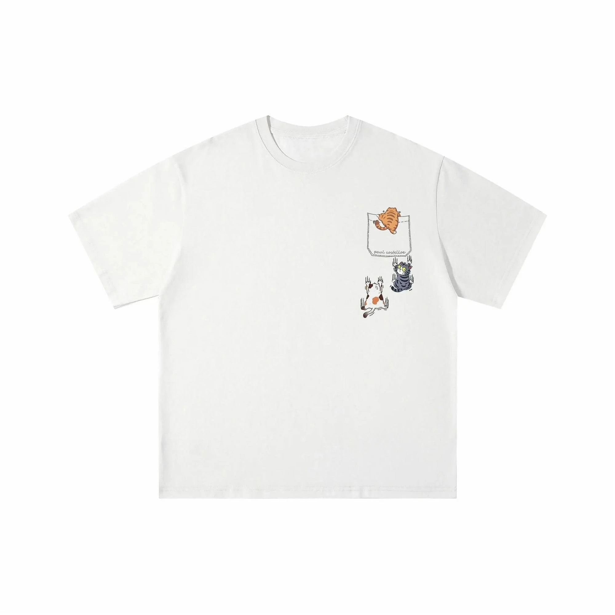 New Summer American-style Faux Pocket Printed Loose Short-sleeved Pure Cotton T-shirts for Men and Women in 2025
New Summer American-style Faux Pocket Printed Loose Short-sleeved Pure Cotton T-shirts for Men and Women in 2025